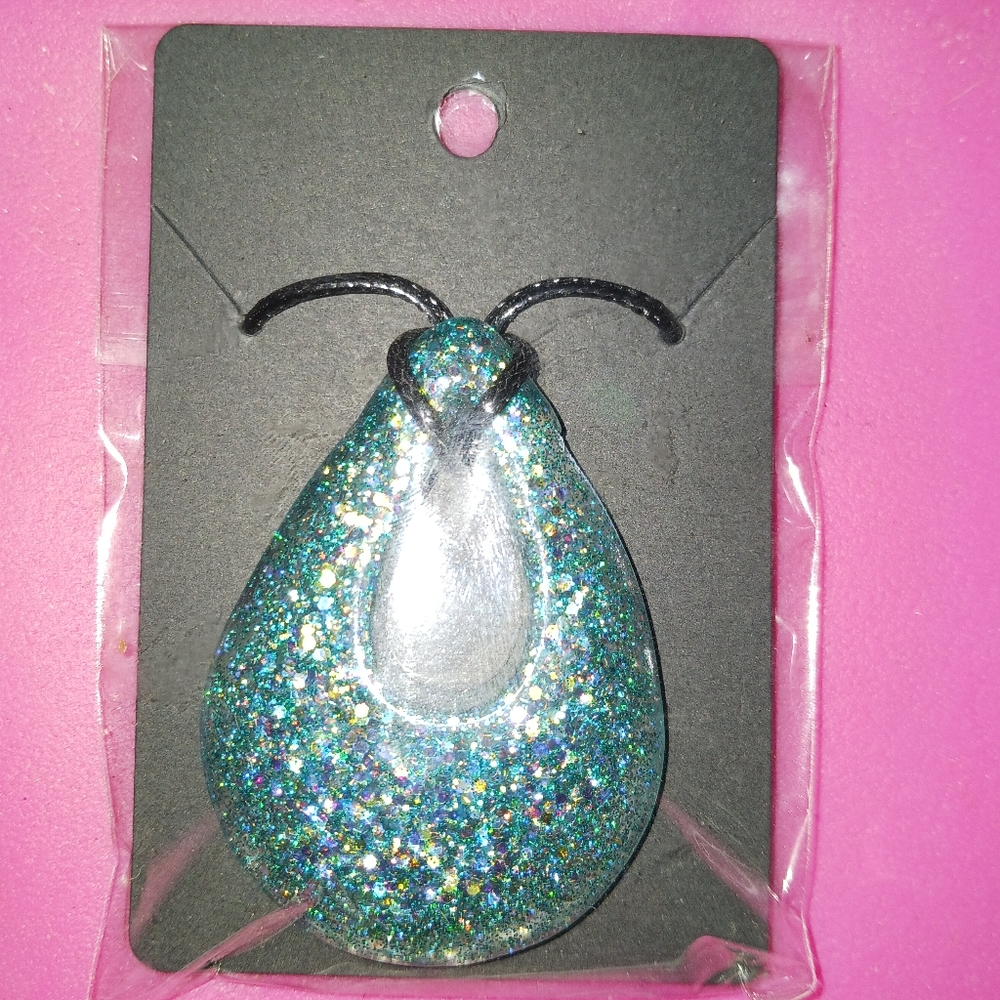 Acrylic Pendant on 18 Inch Cord Necklace